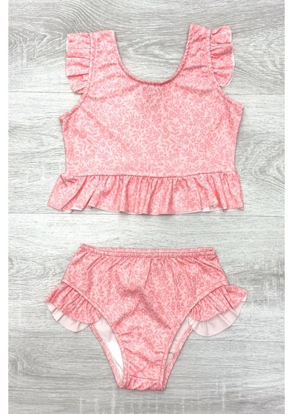 Kız Çocuk Fırfırlı Mayo Takımı 2-10 Yaş 12221