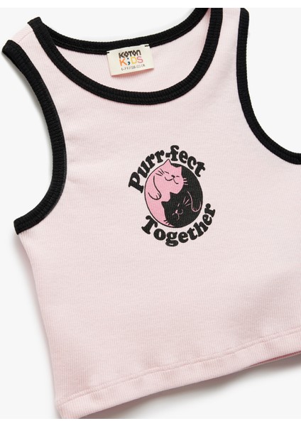 Bisiklet Yaka Kolsuz Baskılı Pamuklu Atlet modelleri