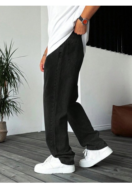 Casual Erkek Baggy Denim Kot Pantolon