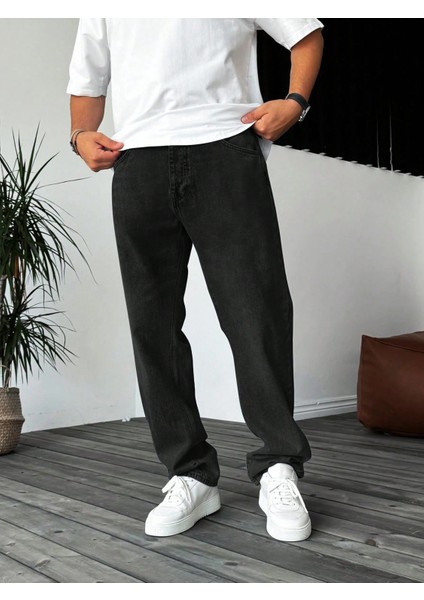 Casual Erkek Baggy Denim Kot Pantolon