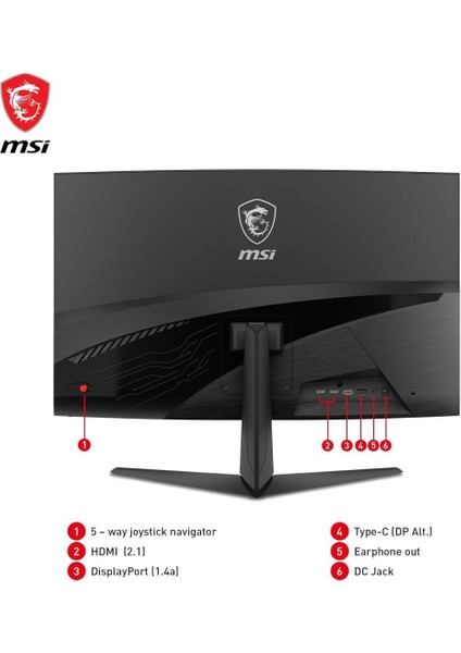 Msı G321CU 31.5" 1 Ms 4K Curved 144 Hz Oyuncu Monitörü - Teşhir