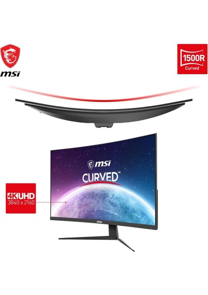 Msı G321CU 31.5" 1 Ms 4K Curved 144 Hz Oyuncu Monitörü - Teşhir