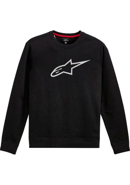Ageless Crew Fleece Uzun Kollu Tişört Siyah Gri