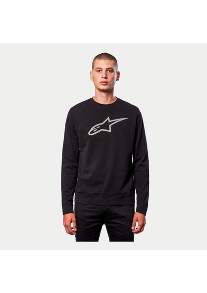 Ageless Crew Fleece Uzun Kollu Tişört Siyah Gri fiyatları