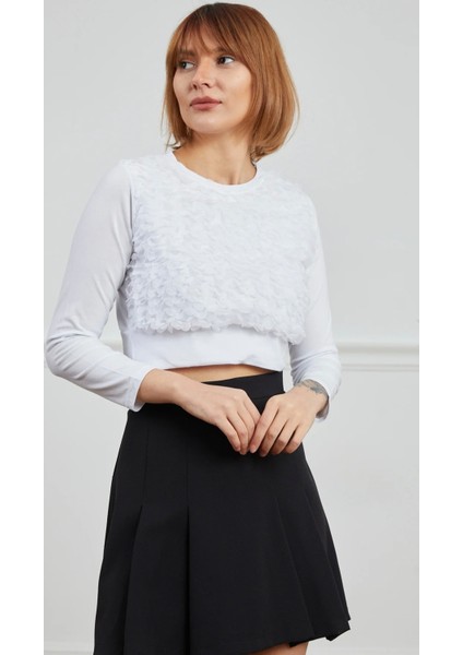 Tül Detaylı Bluz modelleri