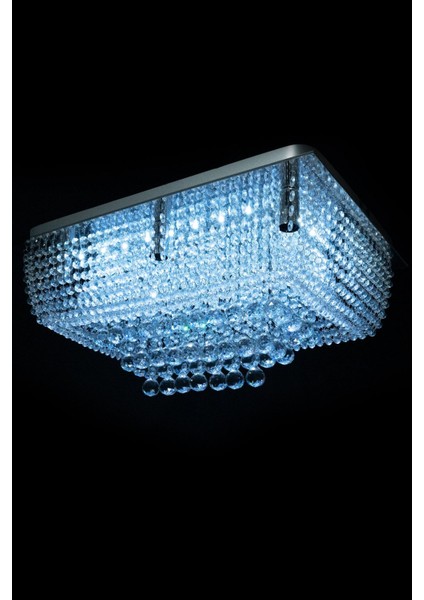 Modern Tasarım 60 x 40 cm / 6 Duylu Lüx Model Kristal Taşlı Avize
