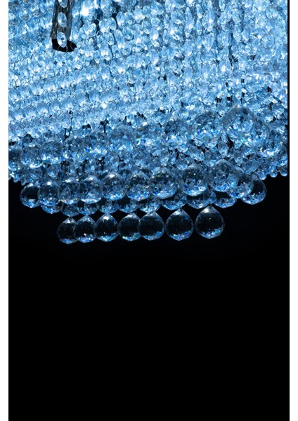 Modern Tasarım 60 x 40 cm / 6 Duylu Lüx Model Kristal Taşlı Avize