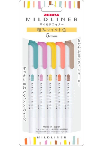 Zebra Mildliner 5c-Rc-N Set