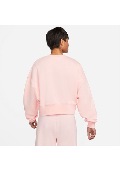 Sportswear Collection Essentials Kadın Pembe Yuvarlak Yaka Sweatshirt