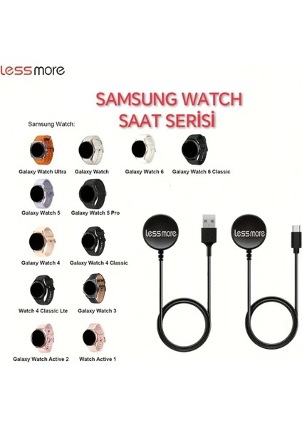 Samsung Galaxy Watch Ultra -6-5-4-3-2-1 Serileri Usb Giriş Samsung Watch Saat Şarjı Manyetik Akıllı Saat Şarjı Yeni Nesil Sağlam
