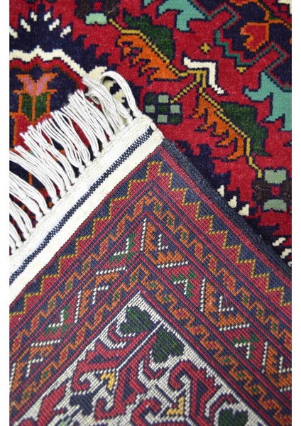 Afgan Bilicik Kaşmir Yünden El Dokuma Bordo Renk Halı 93 x 144 cm (1.34 M²) fırsatları