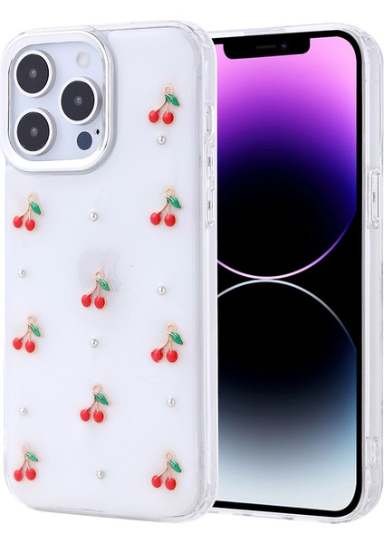Apple iPhone 14 Pro Max Kılıf Kutup Figürlü Kiraz