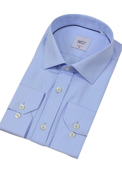 Erkek Slim Fitt Uzun Kol Kulplu Gömlek 2396 BGL-ST04379