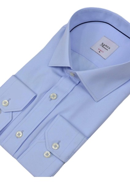 Erkek Slim Fitt Uzun Kol Kulplu Gömlek 2396 BGL-ST04379