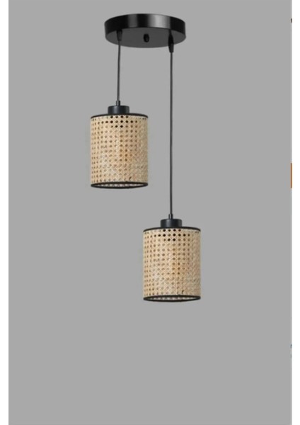 Hazeran Hasır Rattan Sarkıt Salon Mutfak Modern Avize
