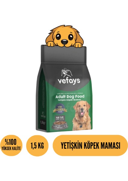 Kuzu Etli ve Pirinçli Yetişkin Köpek Maması 1,5 kg