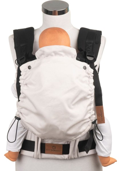 Bebekle Büyüyen %100 Pamuklu 0-4 Yaş Kırık Beyaz New Age Ergonomik Bebek Kangurusu