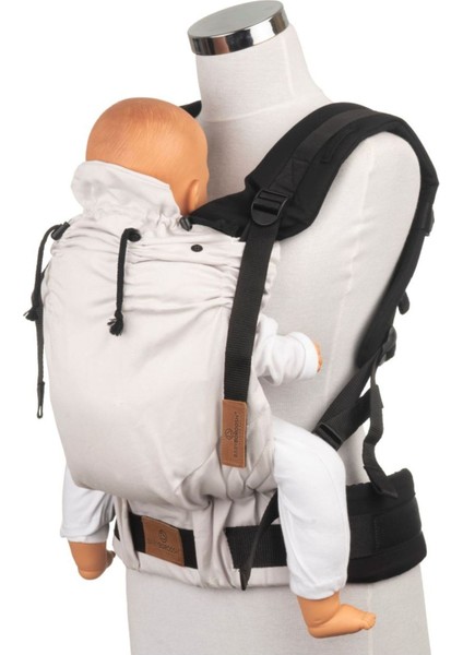 Bebekle Büyüyen %100 Pamuklu 0-4 Yaş Kırık Beyaz New Age Ergonomik Bebek Kangurusu