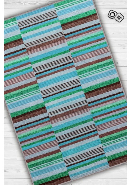 Çizili Mavi Renkli Halı Mutfak Halısı Çizgili Oturma Odası Halısı Retro Tarzı Salon Halısı fiyatları