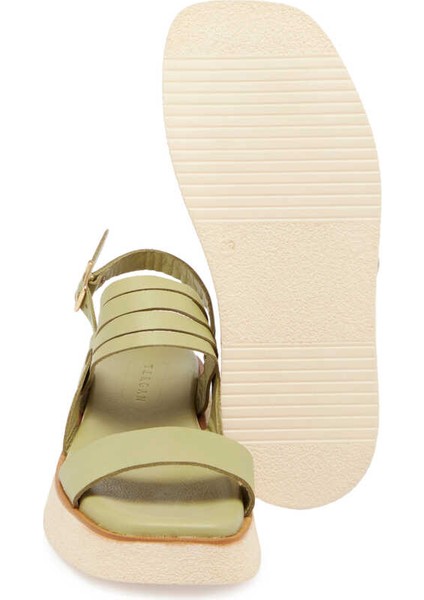 Yeşil Hakiki Deri Kadın Sandalet - K24Y1SN67260-G81 fırsatları