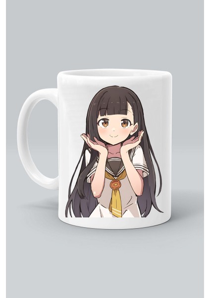 Kaju Nukumizu Karakter Too Many Losing Heroines Chihaya Anime Baskılı Beyaz Klasik Kupa Bardak