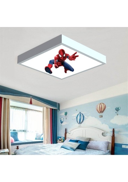 Spider Man Çocuk Odası LED Avize- 60W 60 cm x 60 cm Beyaz Işık modelleri