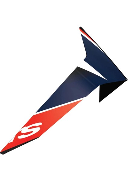 Supertech R10 Team Kask Için Standart Spoiler Siyah Mavi Kırmızı