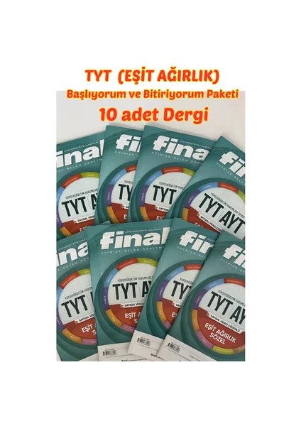 Tyt-Ayt Başlıyorum ve Bitiriyorum Paketi (Eşit Ağırlık)10'lu Dergi Seti
