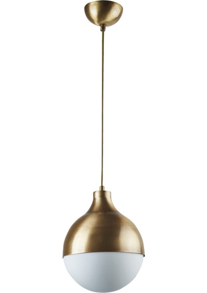 Salon - Mutfak - Yatak Odası Retro Tekli Beyaz Globe Camlı(Çap 15 cm ) Eskitme Avize