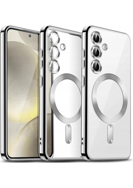 Samsung Galaxy S25 Uyumlu Kılıf Magsafe Wireless Şarj Destekli Parlak Renkli Lens Korumalı Kapak