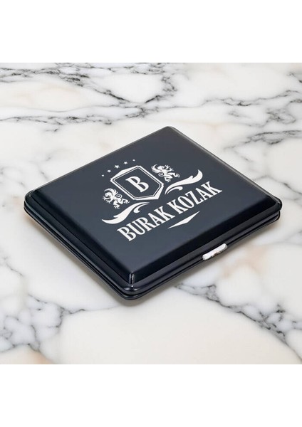 Isme Özel Premium Metal Siyah Sigara Tabakası modelleri