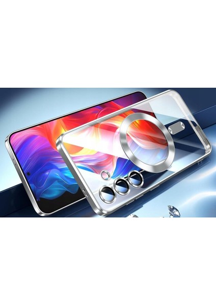 Samsung Galaxy S25 Uyumlu Kılıf Magsafe Wireless Şarj Destekli Parlak Renkli Lens Korumalı Kapak