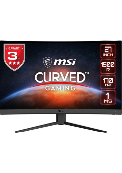 Msı G27C4 E2 27" 1 Ms Full Hd Curved 170 Hz Oyuncu Monitörü - Teşhir