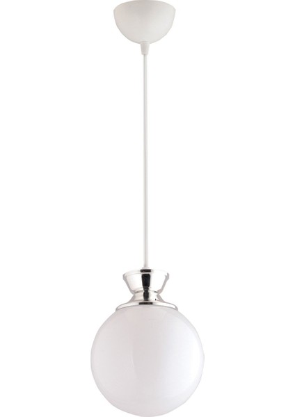 Dilara Beyaza Krom Detaylı Glop Camlı Aydınlatma fiyatları