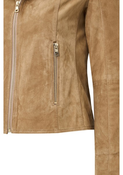 Lara Kadın Camel Kısa Süet Deri Ceket 24WGE588110 modelleri