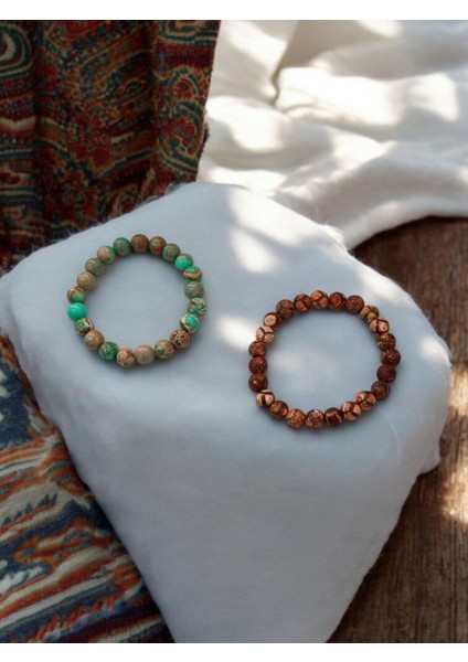 Varisit Tibet Akik Ikili Özel Kombin ( Güç Güven Huzur ) Bilekliği fırsatları