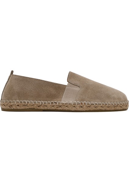 Erkek Bej Süet Deri Espadril 25SFD770010