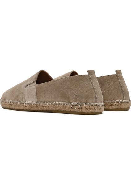 Erkek Bej Süet Deri Espadril 25SFD770010