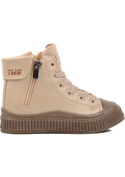 Bej Vizon Içi Polarlı Unisex Çocuk Bot