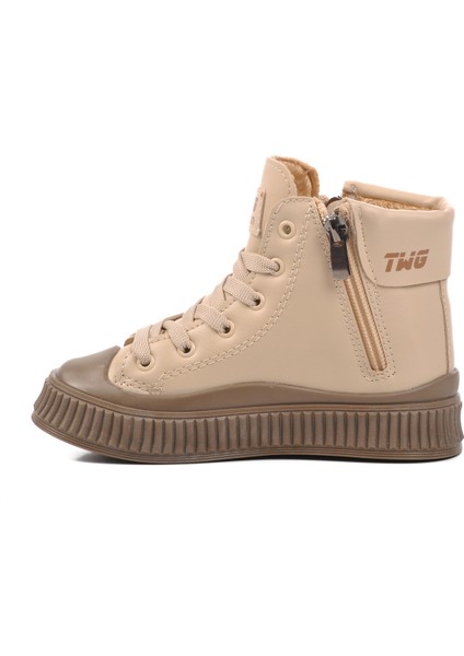 Bej Vizon Içi Polarlı Unisex Çocuk Bot