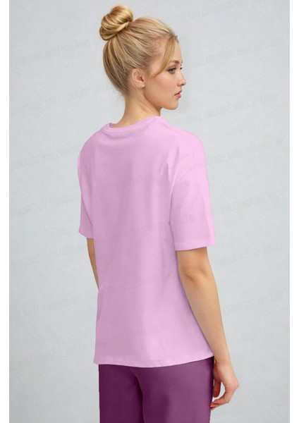 Kadın Pembe Nefes Alan Bisiklet Yaka Regular Fit Normal Kesim Baskisiz Basic T-Shirt modelleri