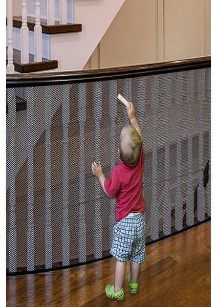 Balkon ve Merdiven Koruma Filesi - Büyük Boy, Siyah, 2.35mt x 75cm fırsatları