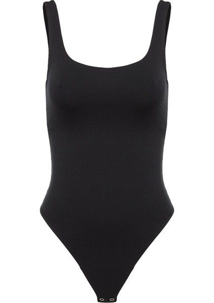 Modern Siyah Bodysuit