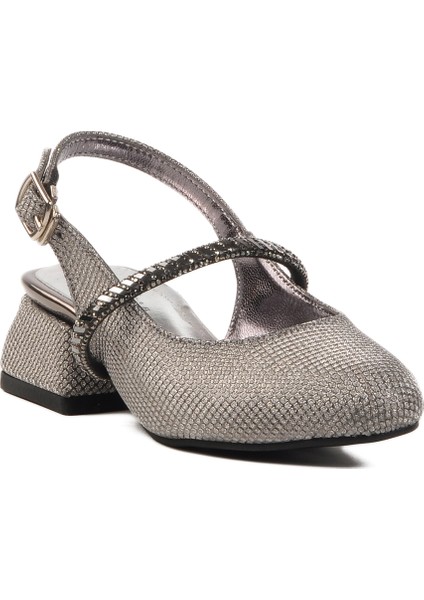 Platin Taş Işlemeli Kız Çocuk Sandalet modelleri