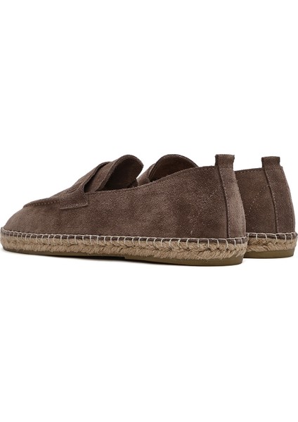 Erkek Vizon Süet Deri Espadril 25SFD770110