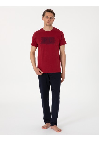 Erkek Bordo Kısakol Pijama Takımı 50314417-900