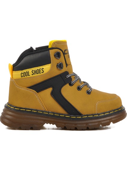 Sarı Fermuarlı Unisex Çocuk Bot