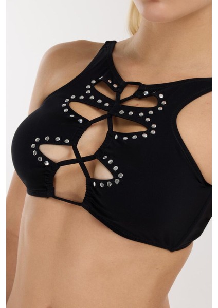 5707 Siyah Büstiyer Bikini Takımı