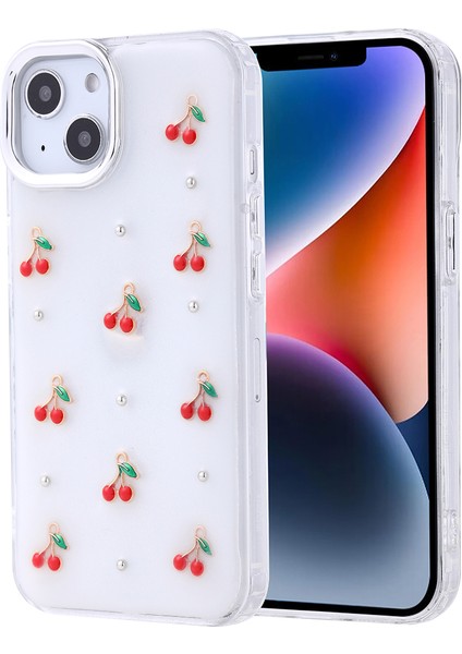 Apple iPhone 14 Kılıf Kutup Figürlü Kiraz + Ekran Koruyucu