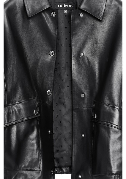 Susan Kadın Siyah Oversize Deri Ceket 24WGE52741M fırsatları